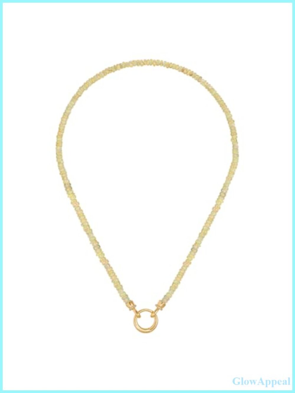 Natural Opal Beaded Necklace 16.5 in Brass Round Clasp Women